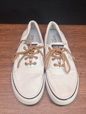 Sperry Top-Sider White Boat Shoes STS9251 Women’s 8.5 Fair Condition